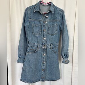 Zara Blue Denim Dress Size M